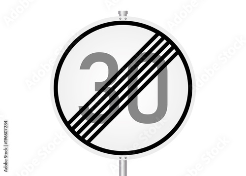 Geschwindigkeitsbegrenzung endet - 30