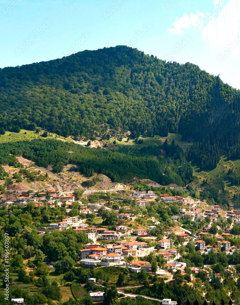 view of village named Metsovo. located in Epirus. Greece