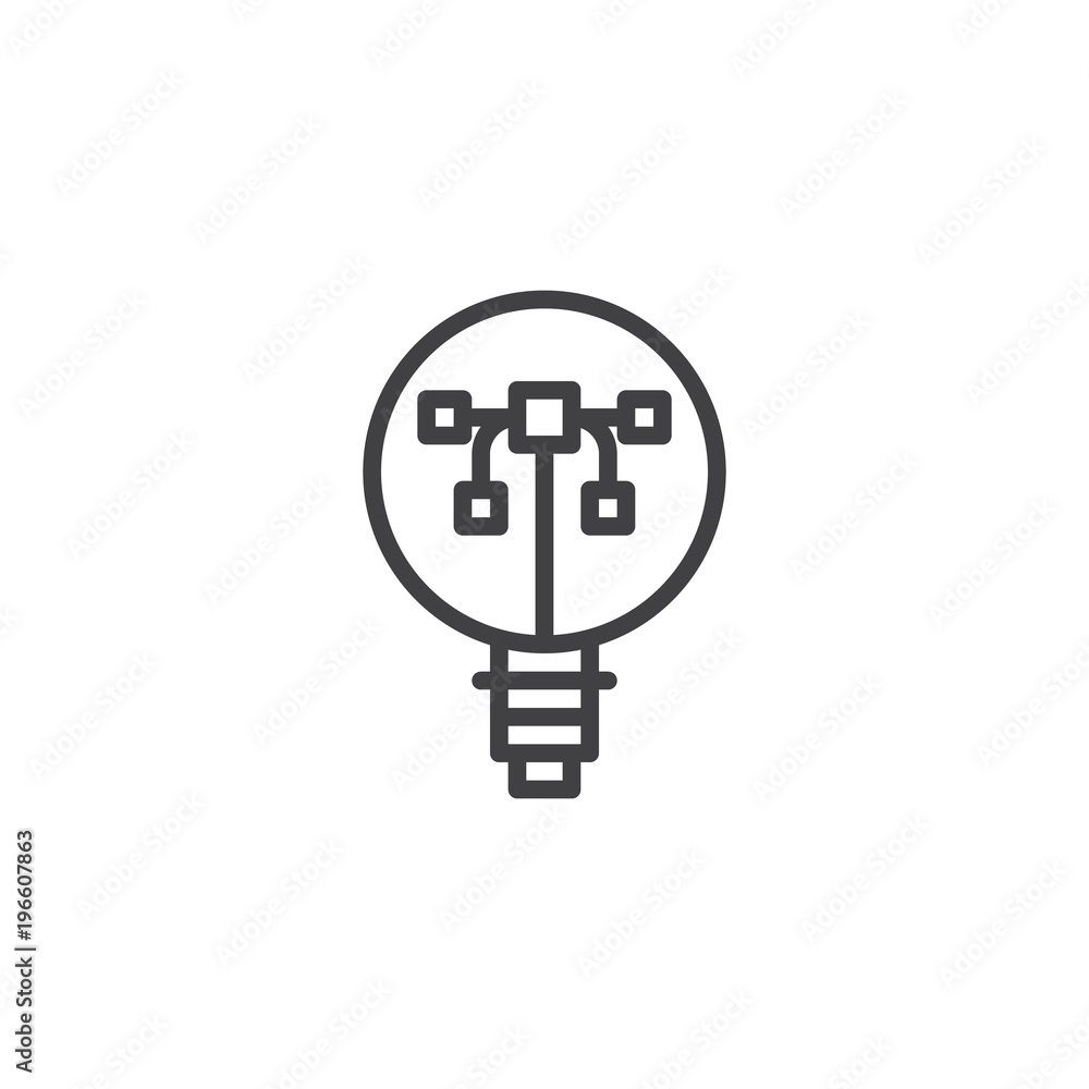 Vector graphics inside light bulb outline icon. linear style sign for mobile concept and web design. Vector idea simple line vector icon. Symbol, logo illustration. Pixel perfect vector graphics Vector graphics inside light bulb outline icon. linear style sign for mobile concept and web design. Vector idea simple line vector icon. Symbol, logo illustration. Pixel perfect vector graphics