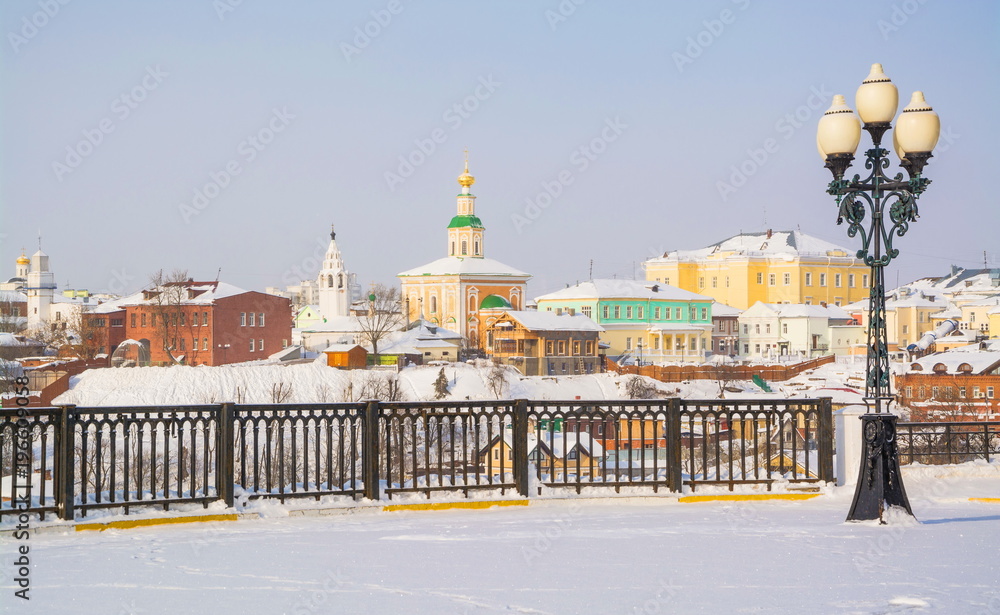 Obraz premium Gold ring of Russia. Beautiful view of the winter old Russian city of Vladimir.