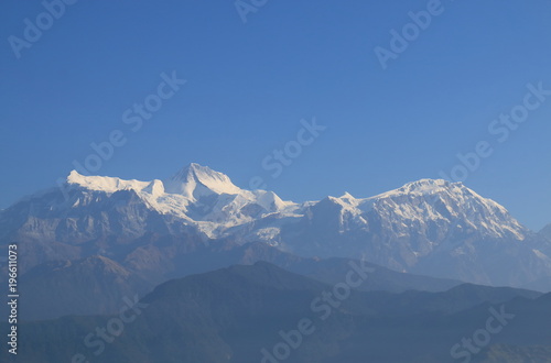 Machhapuchhre Himalaya mountain landscape Annapurna Pokhara Nepal © tktktk