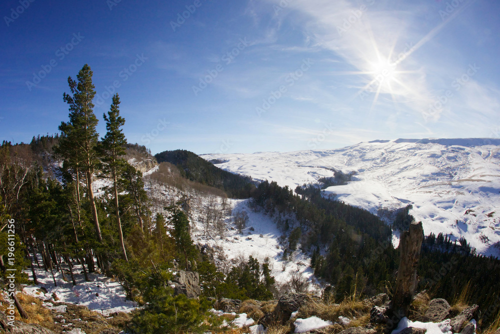Winter mountain landscape.