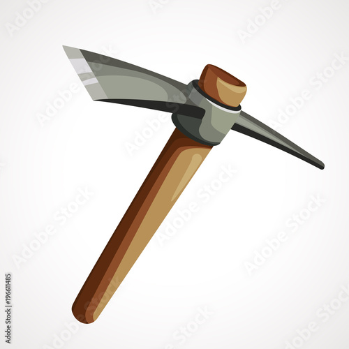 Cartoon pickax for mining operations