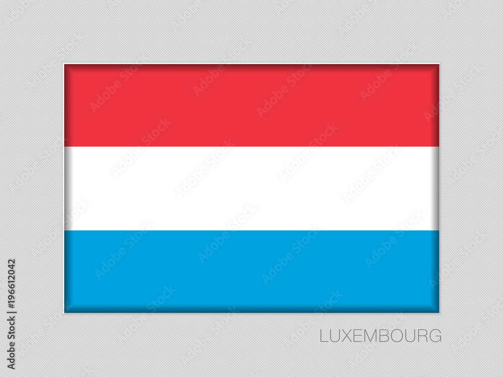 Flag of Luxembourg. National Ensign Aspect Ratio 2 to 3 on Gray Flag of Luxembourg. National Ensign Aspect Ratio 2 to 3 on Gray