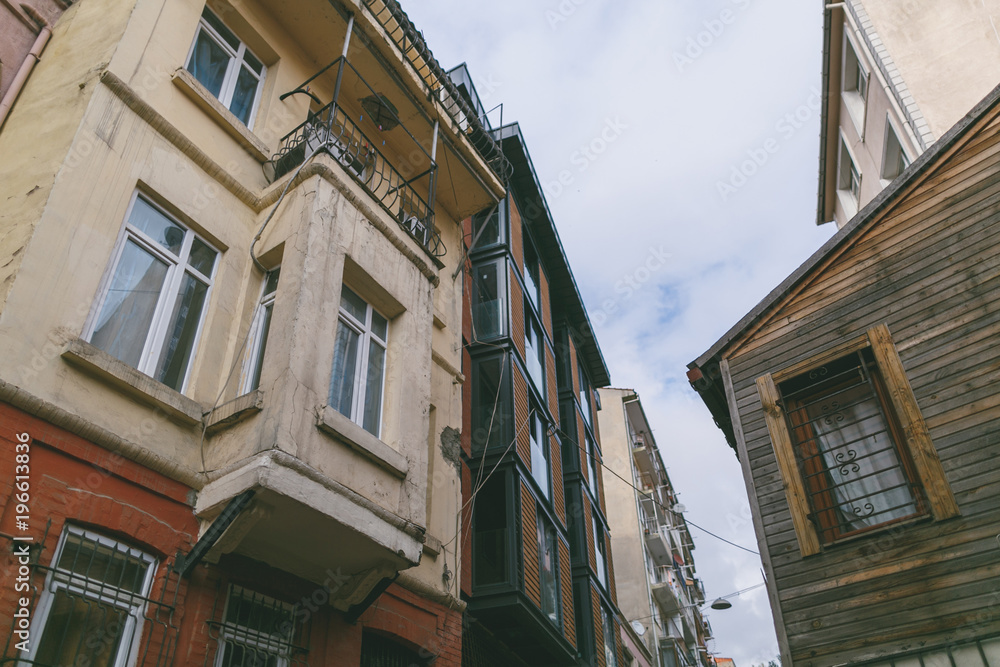 low angle view of buildings in Istanbul, Turkey