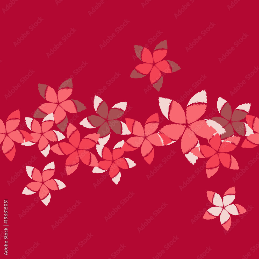 Seamless floral pattern. Flowers background. Embroidery on fabric. Scribble texture. Textile rapport. Seamless floral pattern. Flowers background. Embroidery on fabric. Scribble texture. Textile rapport.