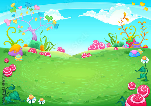 Landscape with fantasy natural elements