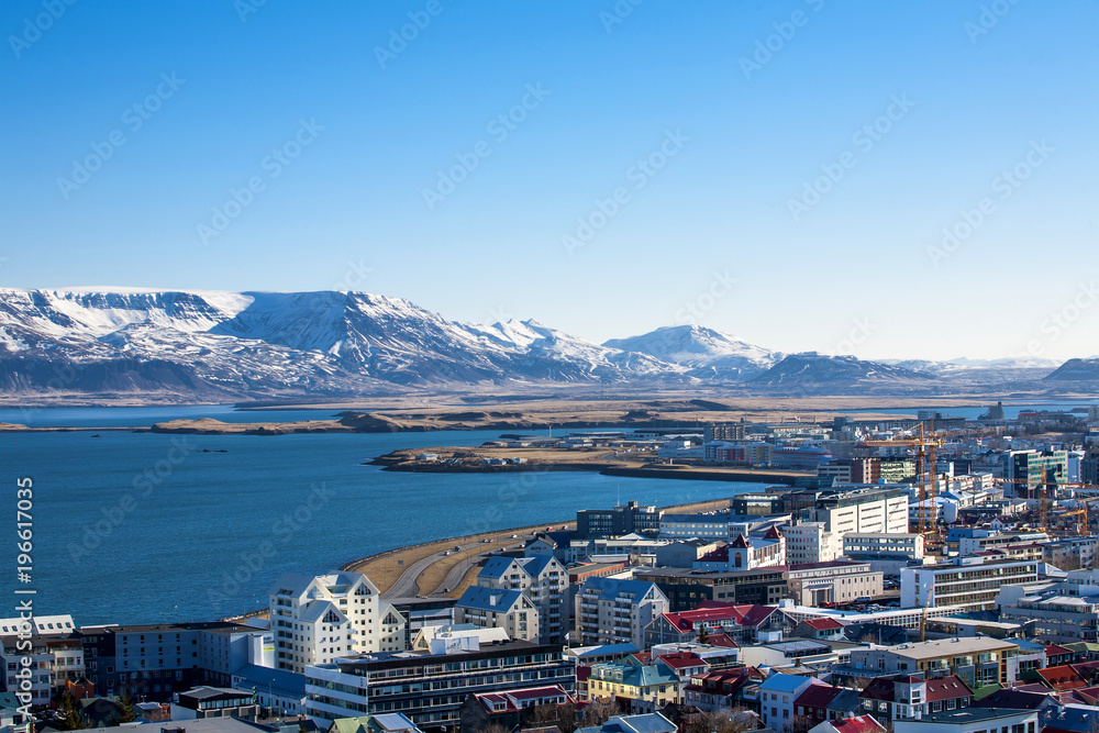 Reykjavik city panorama