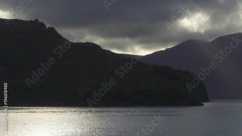 Autumn on Loch Duich in Scotland at Sunset