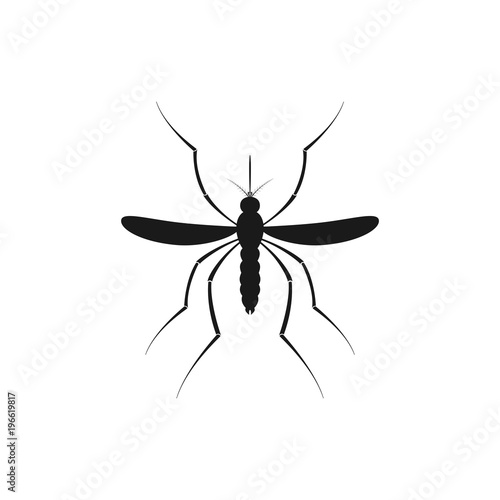 Zika mosquito . Zika virus alert. Zika virus concept. Zika virus mosquito bite. Mosquito logo. Aedes Aegypti isolated on white background