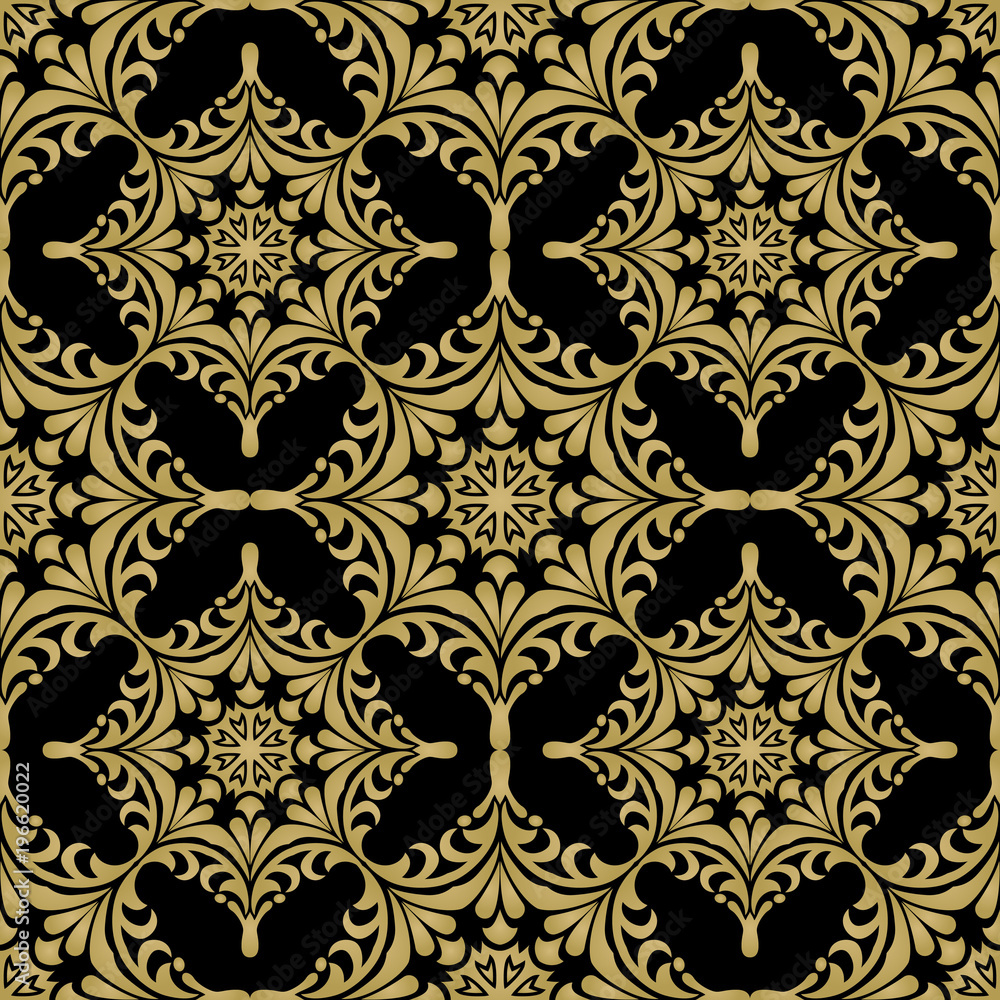 Vector seamless border in Victorian style. Vintage ornamental template