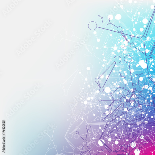 science technology abstract background, molecule network connection 