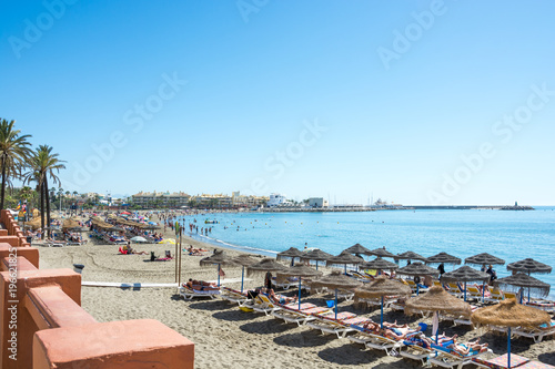 View of a beach in Benalmadena Spain
