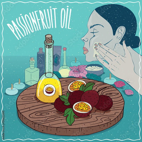 Passionfruit oil used for skin care