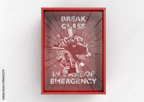 Break In Case Of Emergency Red Box