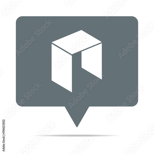 Graue Sprechblase mit NEO