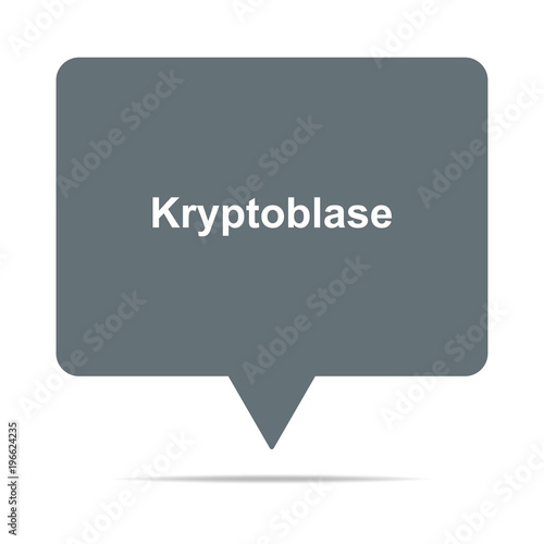 Graue Sprechblase mit Kryptoblase