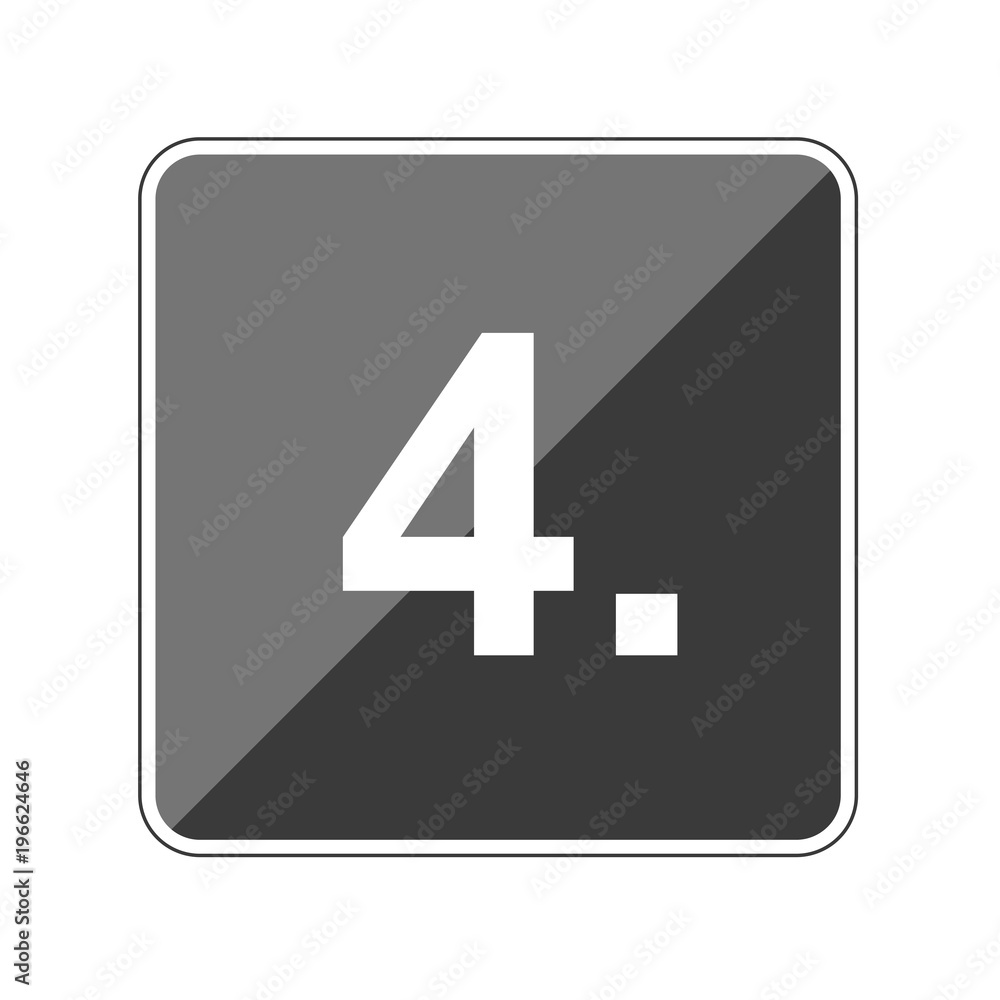 Obraz premium viertens - Reflektierender App Button