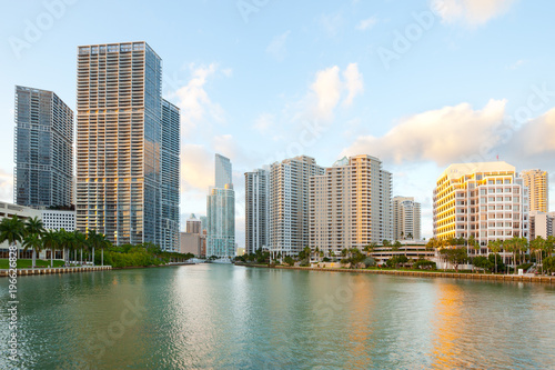 Downtown and Brickell Key  Miami  Florida  USA