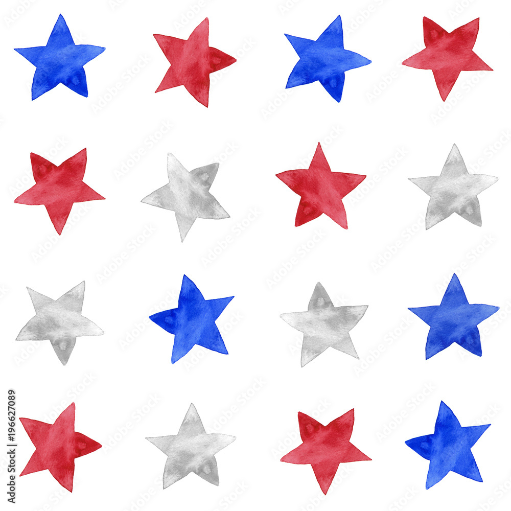 Independence - Blue and White with Red Stars