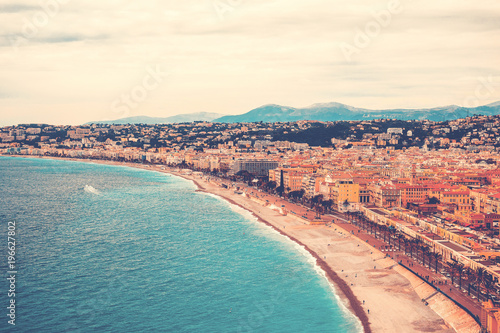 cityscape overview of Nice in vintage colors © Robert Herhold