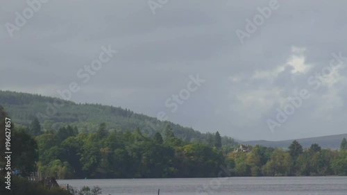 Seaplane Taking Off from Loch Lomond in Scotland photo