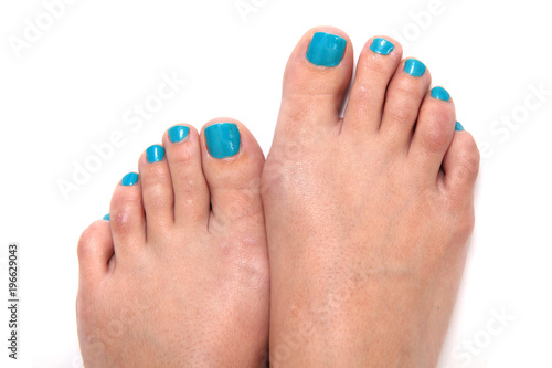 women legs with nice nails (pedicure)