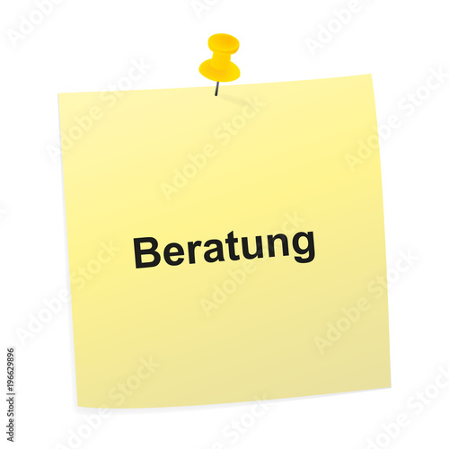Notizzettel gelb - Beratung