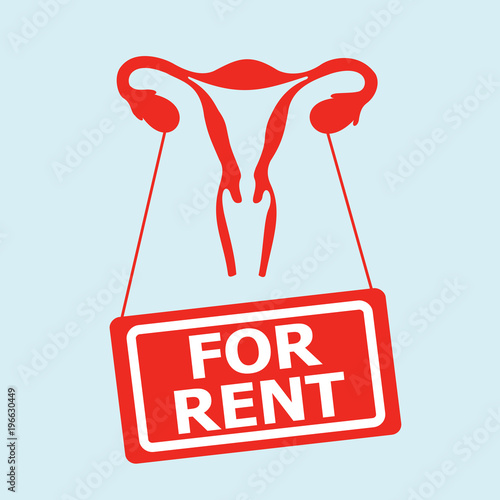 Surrogacy - Woman is renting a womb for infertile and sterile parent. Alternative motherhood based on artificial insemination. Vector illustration 