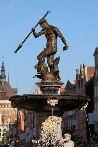 Neptune Fountain In Gdansk
