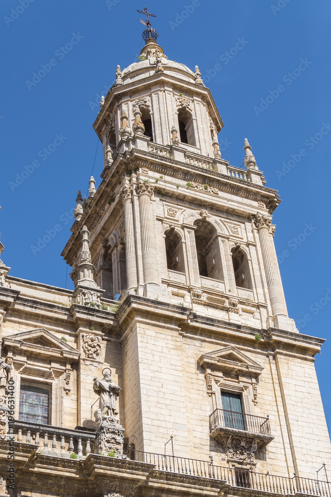 Jaen Assumption cathedral tower detail, Spain