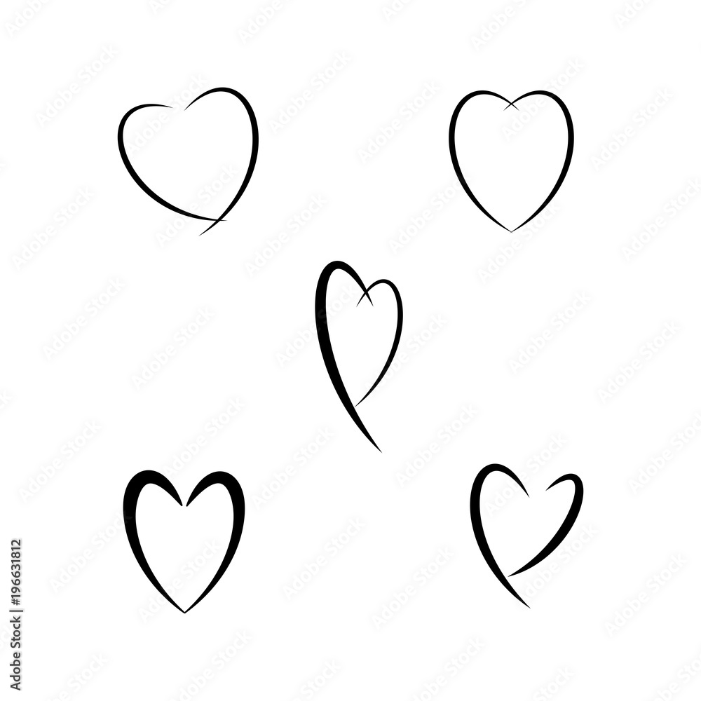 Heart set sign Heart set sign