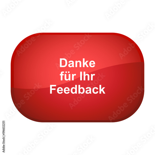 Glossy Button rot - Danke für Ihr Feedback