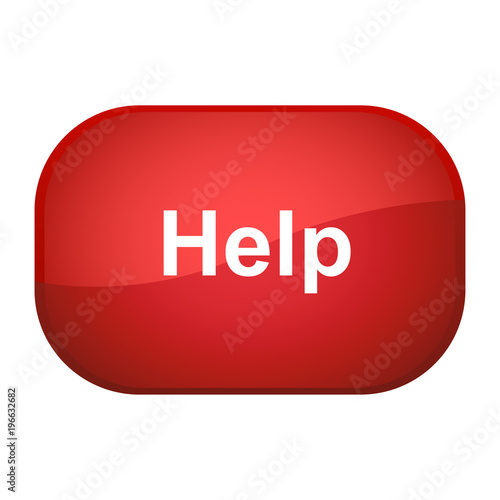 Glossy Button rot - Knopf - Hilfe