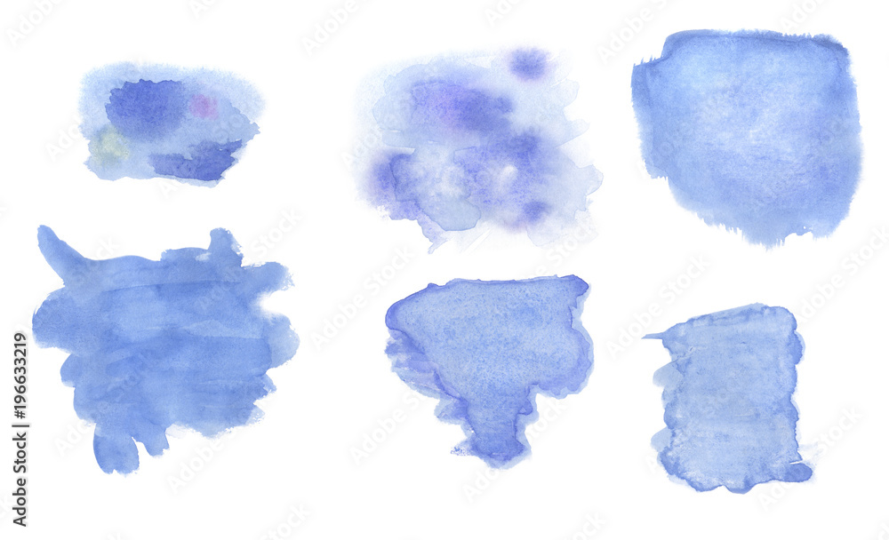 watercolor spots / splashes isolated on white. hand drawn illustration. watercolor spots / splashes isolated on white. hand drawn illustration.