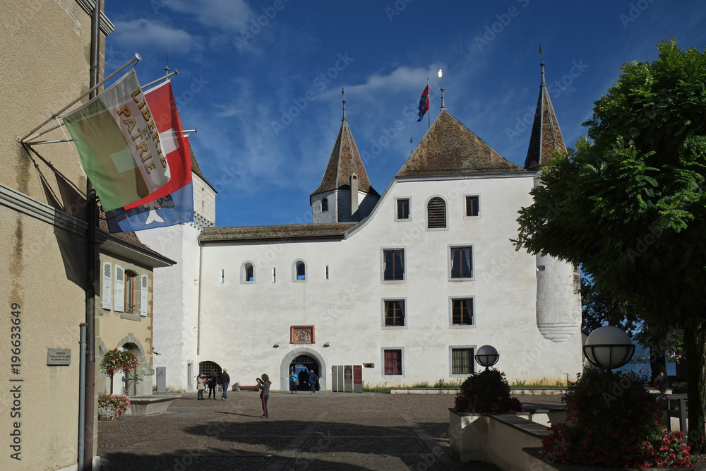 Medieval castle in Nyon city, Switzerland