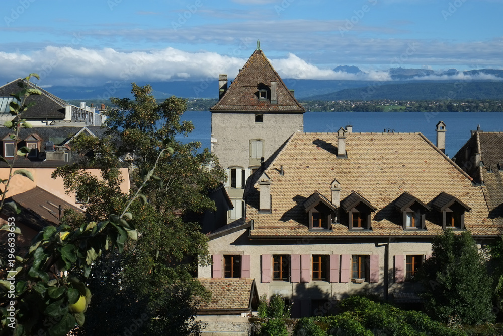 Panorama of Nyon city, Switzerland Panorama of Nyon city, Switzerland