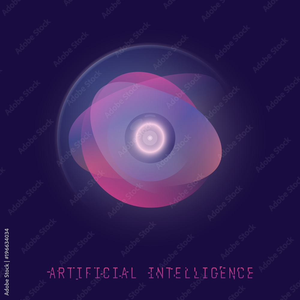 AI technology concept. Futuristic artificial intelligence. Camera eye ...