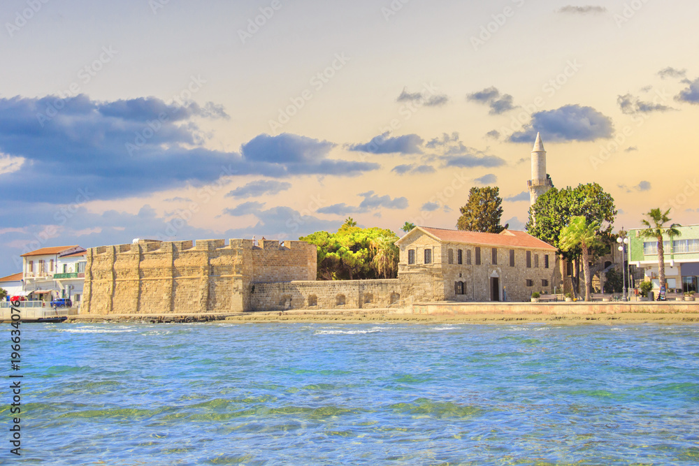 Beautiful view of the castle of Larnaca, on the island of Cyprus