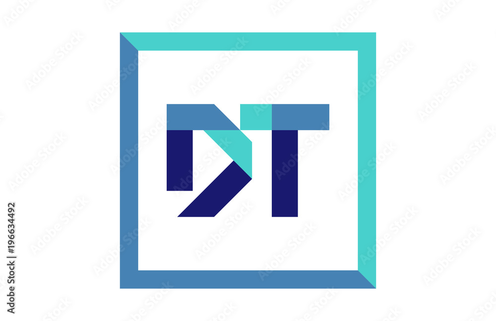 DT Square Ribbon Letter Logo DT Square Ribbon Letter Logo