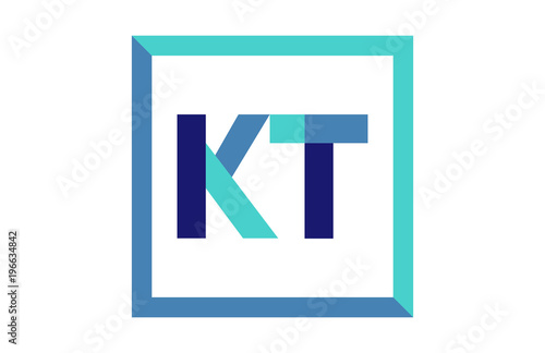KT Square Ribbon Letter Logo