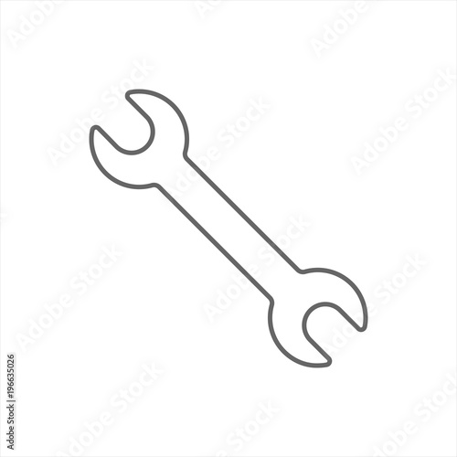 Wrench icon. Vector.