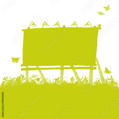 Alte Plakatwand in der Natur