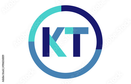 KT Global Blue Ribbon letter Logo