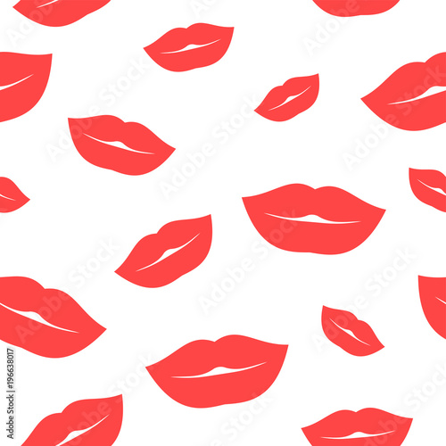 Female lips seamless pattern