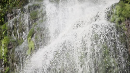Wallpaper Mural Slow motion pan down waterfall Charming Creek, New Zealand. Torontodigital.ca