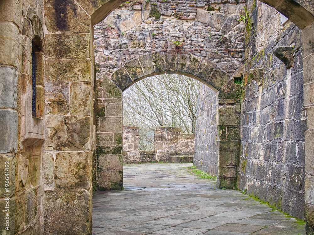 Stone arch in a mediaeval castle