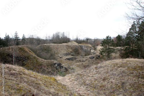 An old abandoned stone quarry