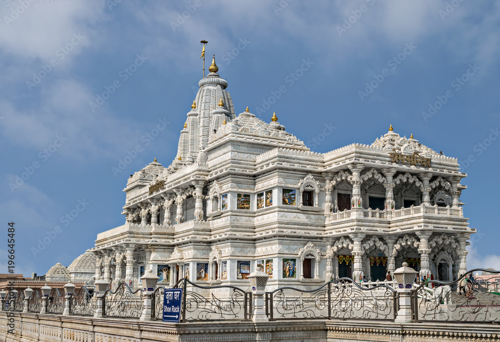 Prem Mandir temple in Mathura, India.