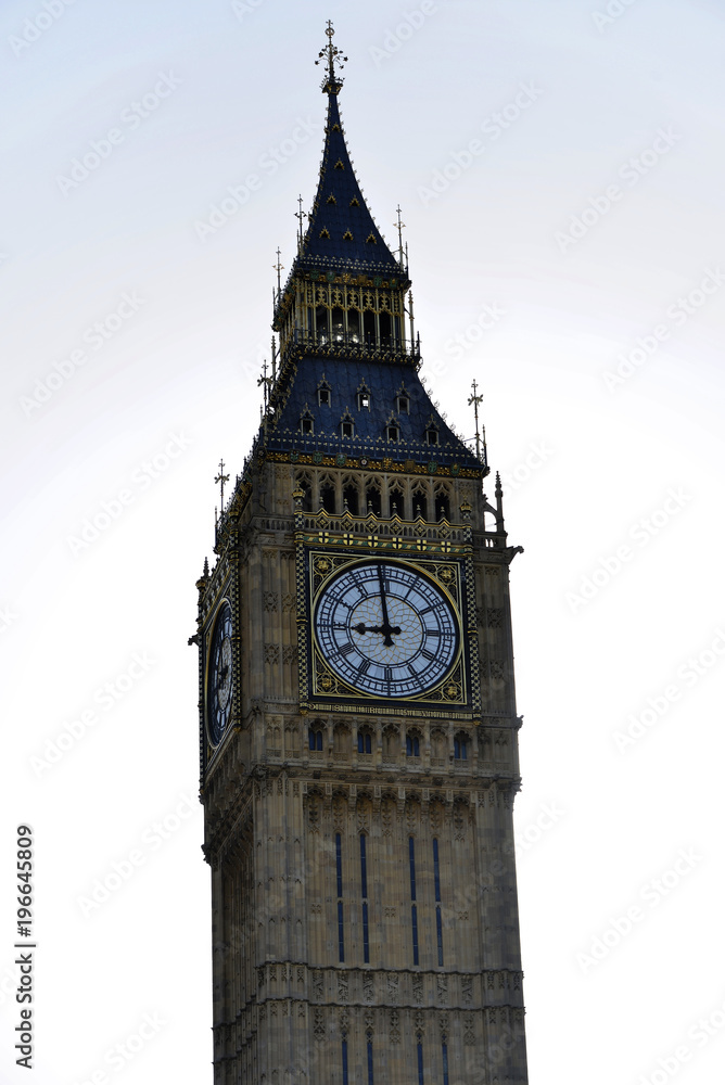 Uhrturm Elizabeth Tower oder Big Ben, Palace of Westminster, Unesco Weltkulturerbe, London, Region London, England, Großbritannien, Europa